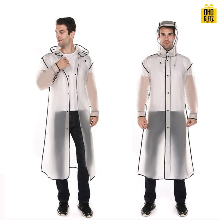 เสื้อกันฝนคลุมแบบยาว สกรีนโลโก้ ทำเป็นของพรีเมี่ยมได้