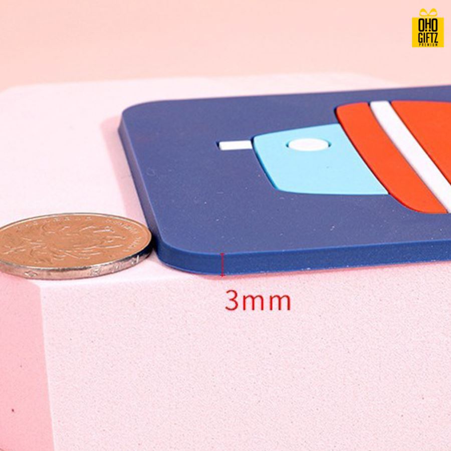 ที่รองแก้วยางหยอด ออกแบบได้ตามสั่ง สกรีนชื่อ, โลโก้, พิมพ์ภาพได้