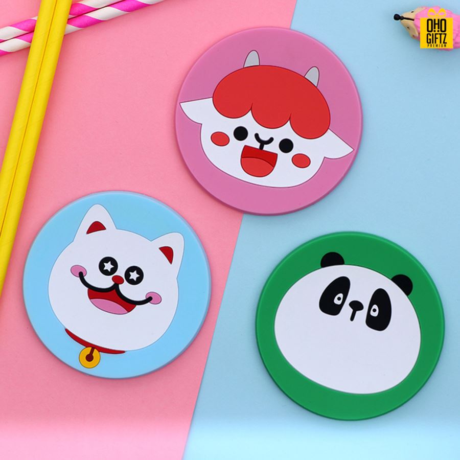 ที่รองแก้วยางหยอด ออกแบบได้ตามสั่ง สกรีนชื่อ, โลโก้, พิมพ์ภาพได้