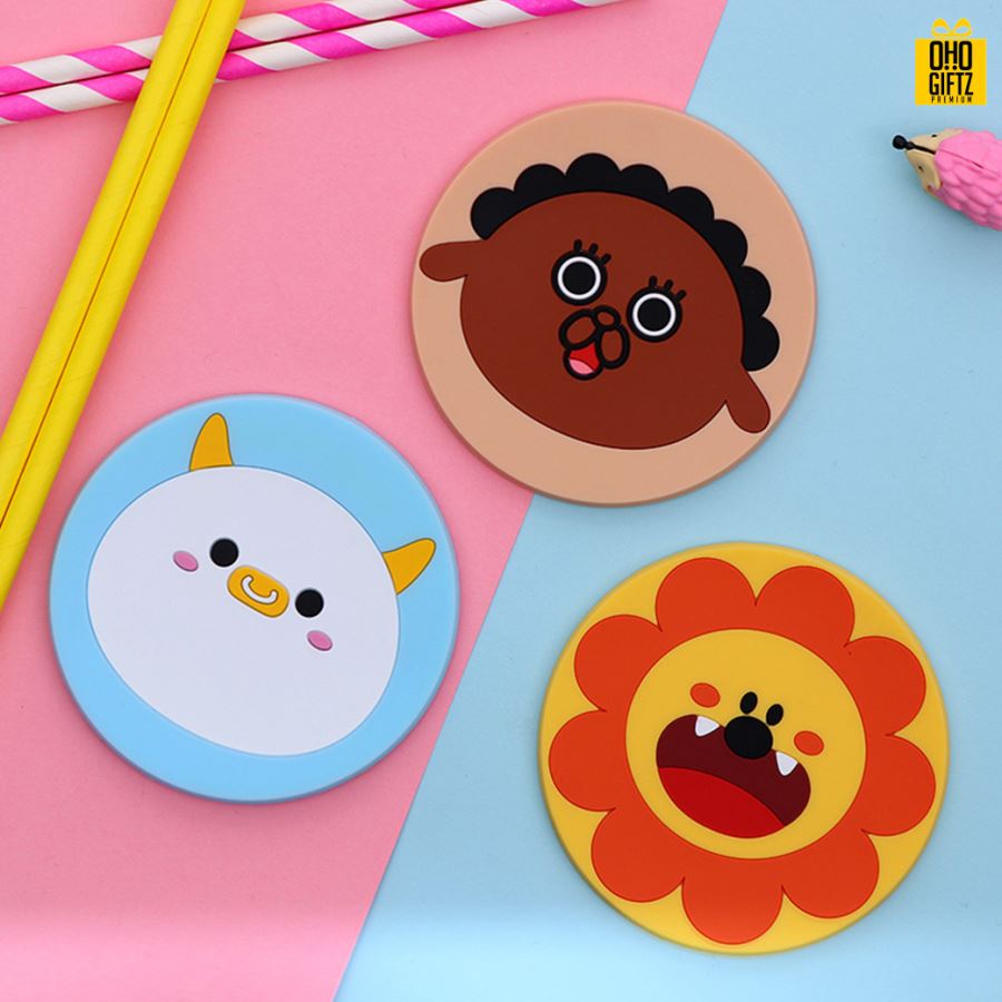 ที่รองแก้วยางหยอด ออกแบบได้ตามสั่ง สกรีนชื่อ, โลโก้, พิมพ์ภาพได้