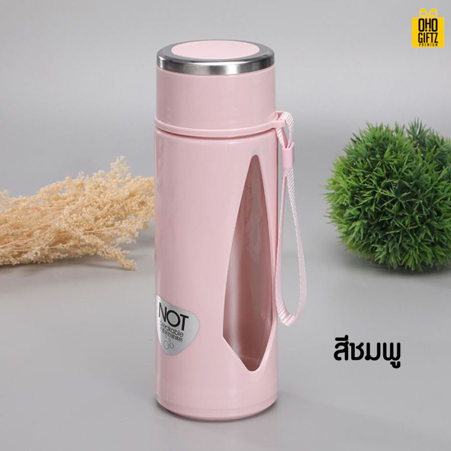 กระบอกแก้วมีหูหิ้ว สกรีนชื่อ เลเซอร์โลโก้ฟรี  ทำเป็นของพรีเมี่ยมได้