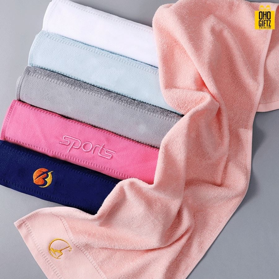 ผ้าขนหนูออกกำลังกาย ปักชื่อ, ติดลาเบล ทำเป็นของพรีเมี่ยมได้