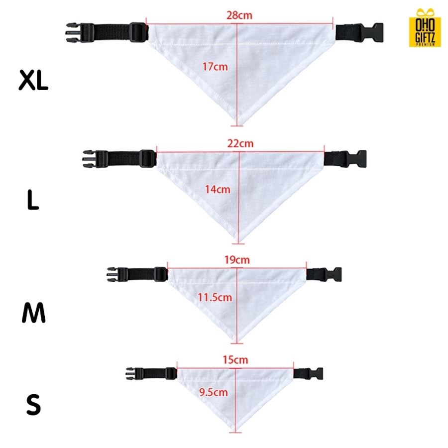 ผ้าพันคอสัตว์เลี้ยง พิมพ์ลายได้ไม่จำกัดสี สกรีนชื่อ,โลโก้ 