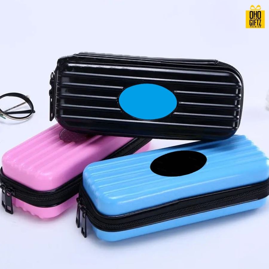 กล่องใส่เครื่องเขียนพลาสติก สกรีนโลโก้ ทำเป็นของพรีเมี่ยม ของชำร่วย