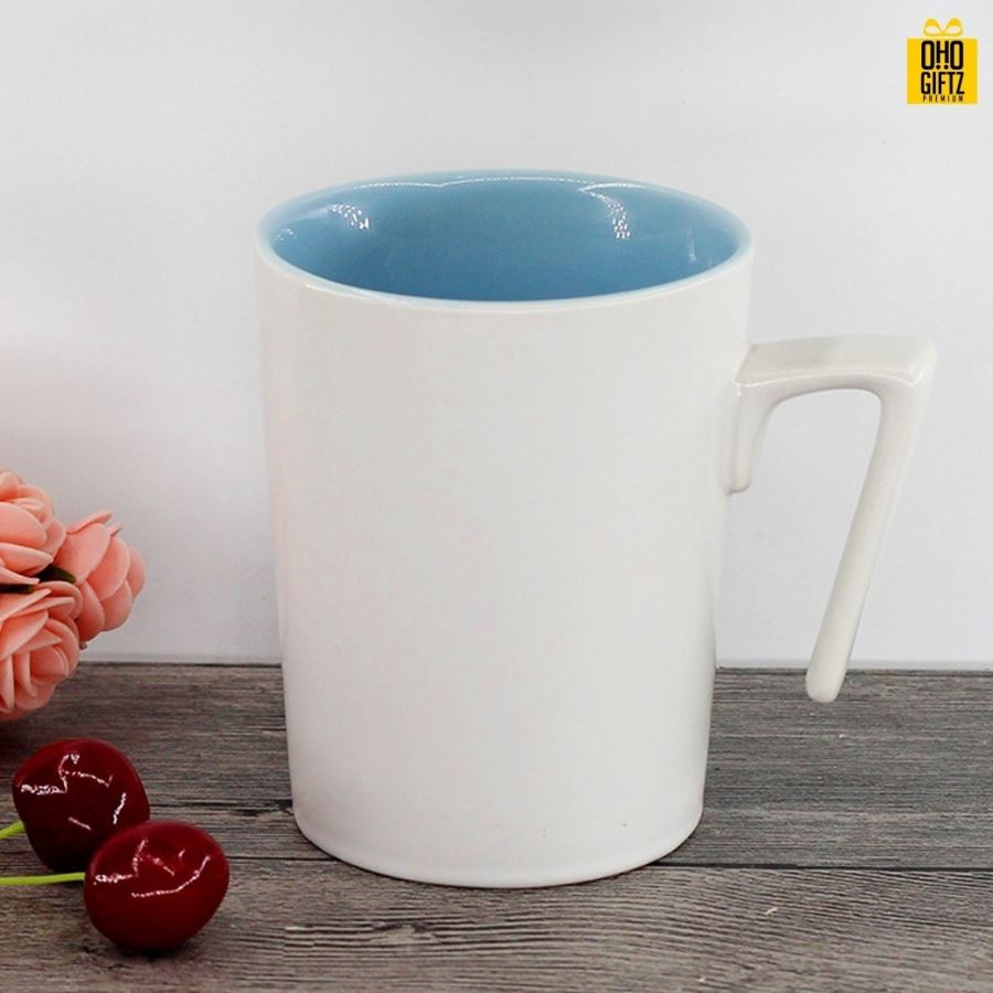 แก้วเซรามิกเคลือบสีภายใน สกรีนชื่อ สกรีนโลโก้ ทำเป็นของพรีเมี่ยมได้