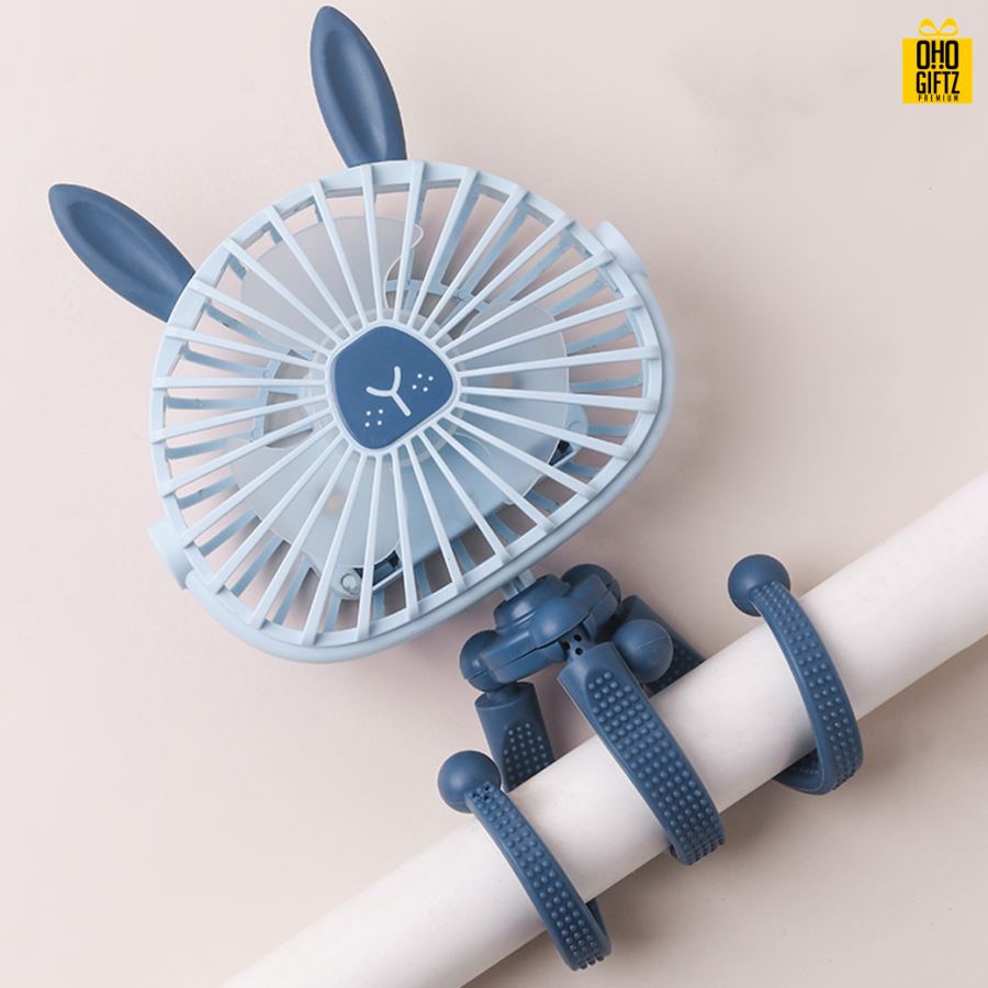 พัดลมดัดขาได้360องศา สกรีนโลโก้ ทำเป็นของพรีเมี่ยม