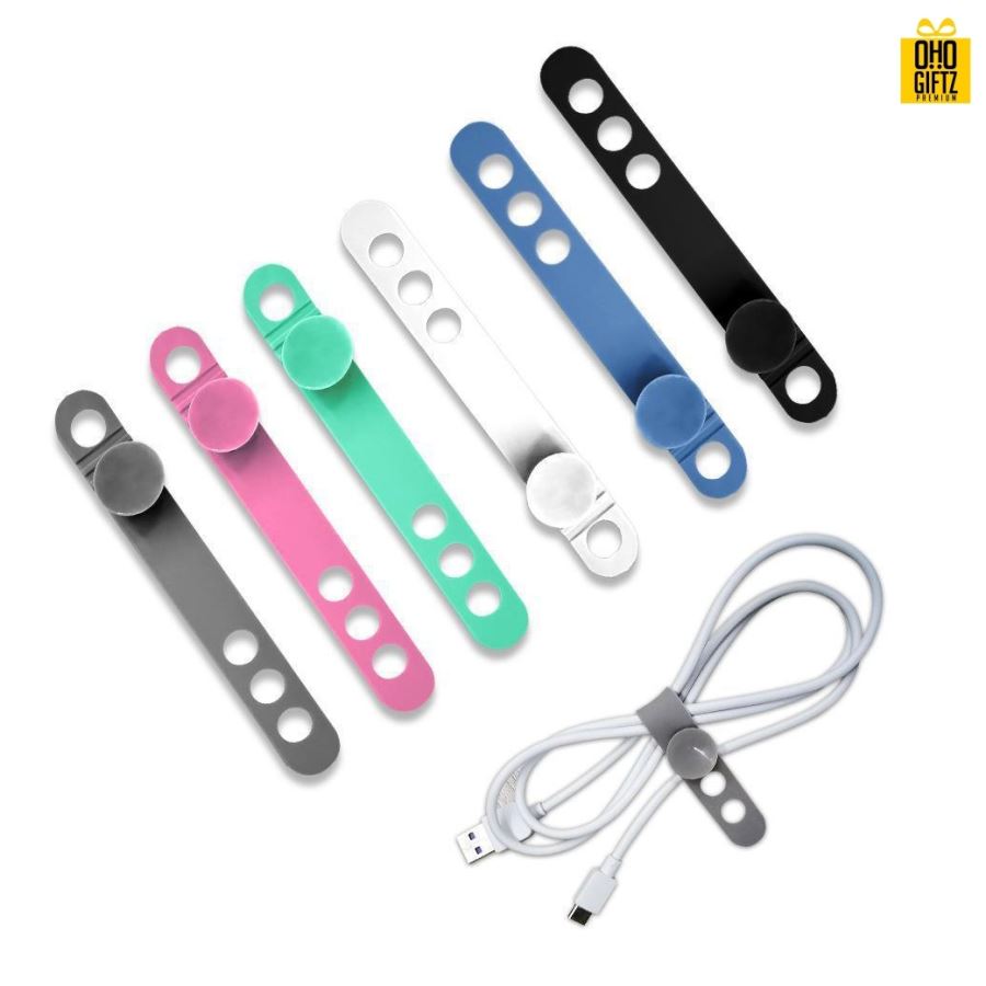 ที่เก็บสายไฟยางซิลิโคน สกรีนชื่อ สกรีนโลโก้ ทำเป็นของพรีเมี่ยมได้ 