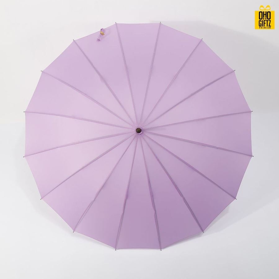 ร่มด้ามไม้ไผ่สไตล์วินเทจ สกรีนโลโก้ ทำเป็นสินค้าพรีเมี่ยม ของชำร่วย