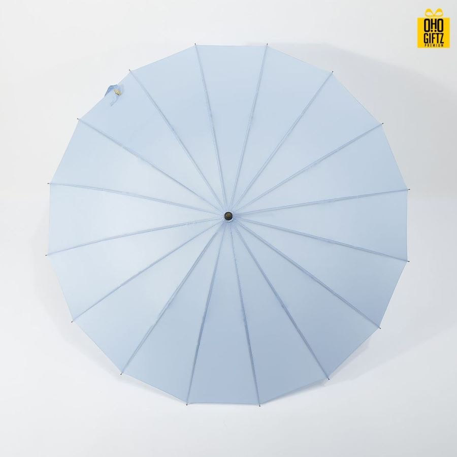 ร่มด้ามไม้ไผ่สไตล์วินเทจ สกรีนโลโก้ ทำเป็นสินค้าพรีเมี่ยม ของชำร่วย