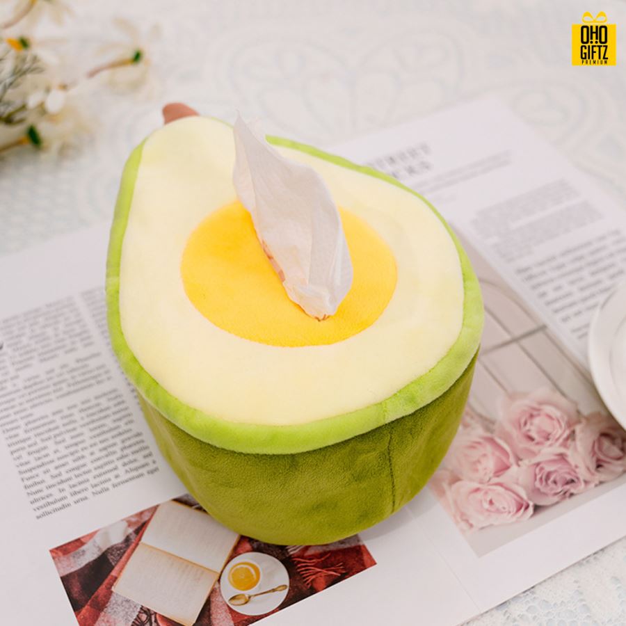 กล่องใส่กระดาษทิชชูผลไม้ สกรีนโลโก้ ทำเป็นของพรีเมี่ยม ของชำร่วยได้