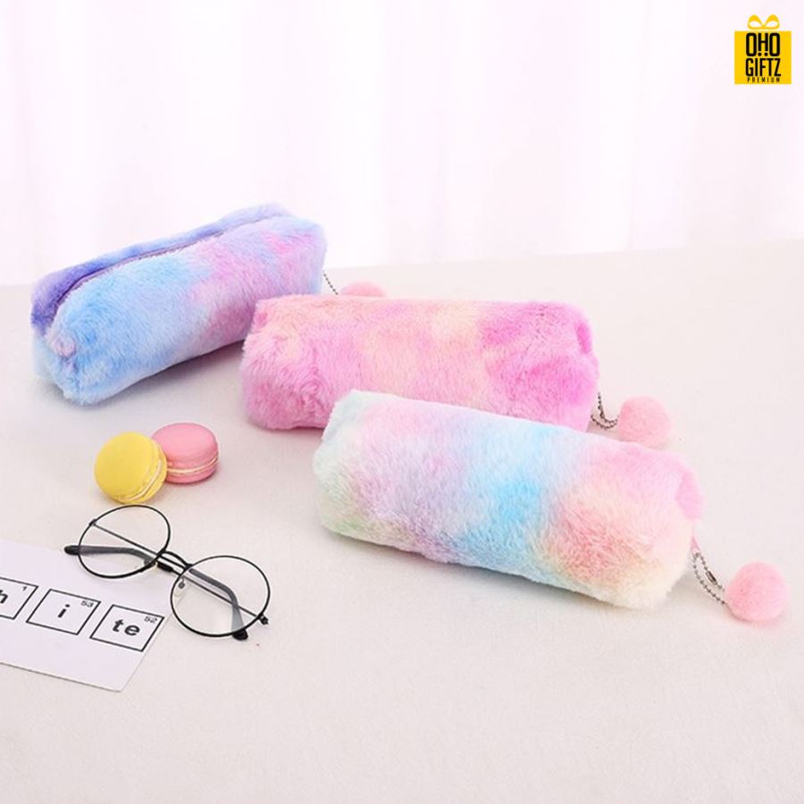 กระเป๋าดินสอขนฟู สกรีนโลโก้ ทำเป็นของพรีเมี่ยม ของชำร่วย