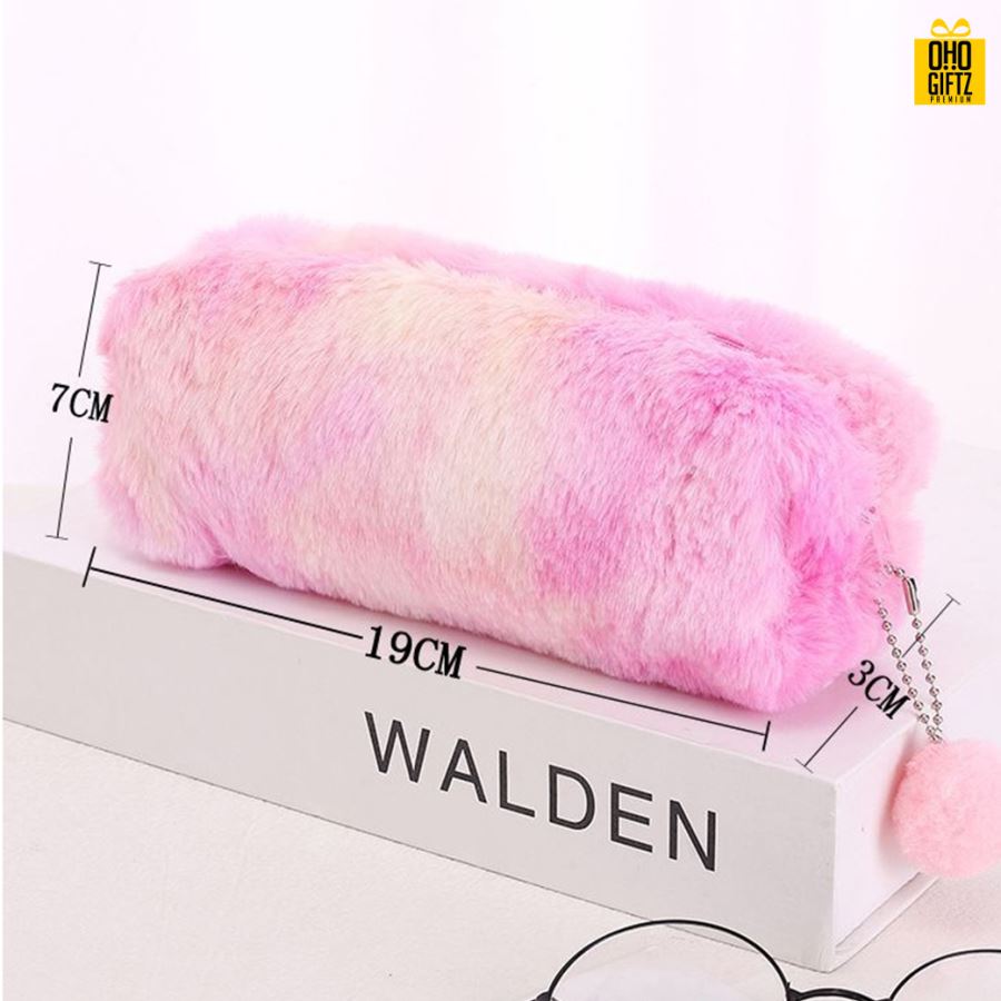 กระเป๋าดินสอขนฟู สกรีนโลโก้ ทำเป็นของพรีเมี่ยม ของชำร่วย