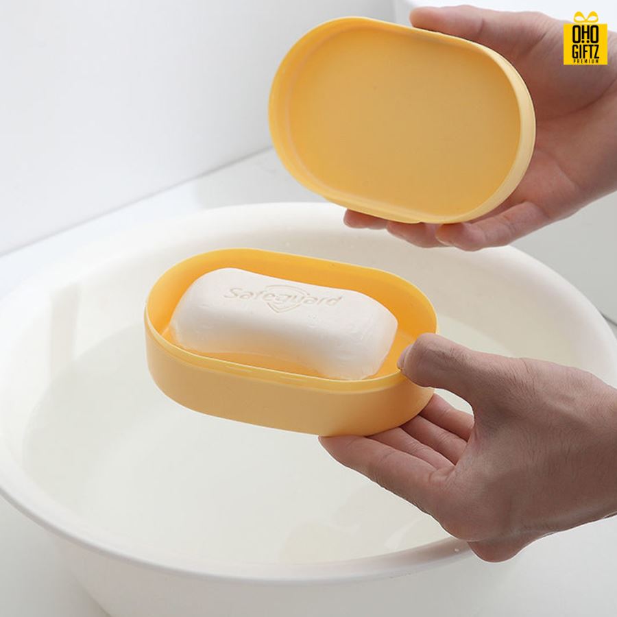 กล่องใส่สบู่พลาสติก สกรีนโลโก้ ทำเป็นของพรีเมี่ยมได้