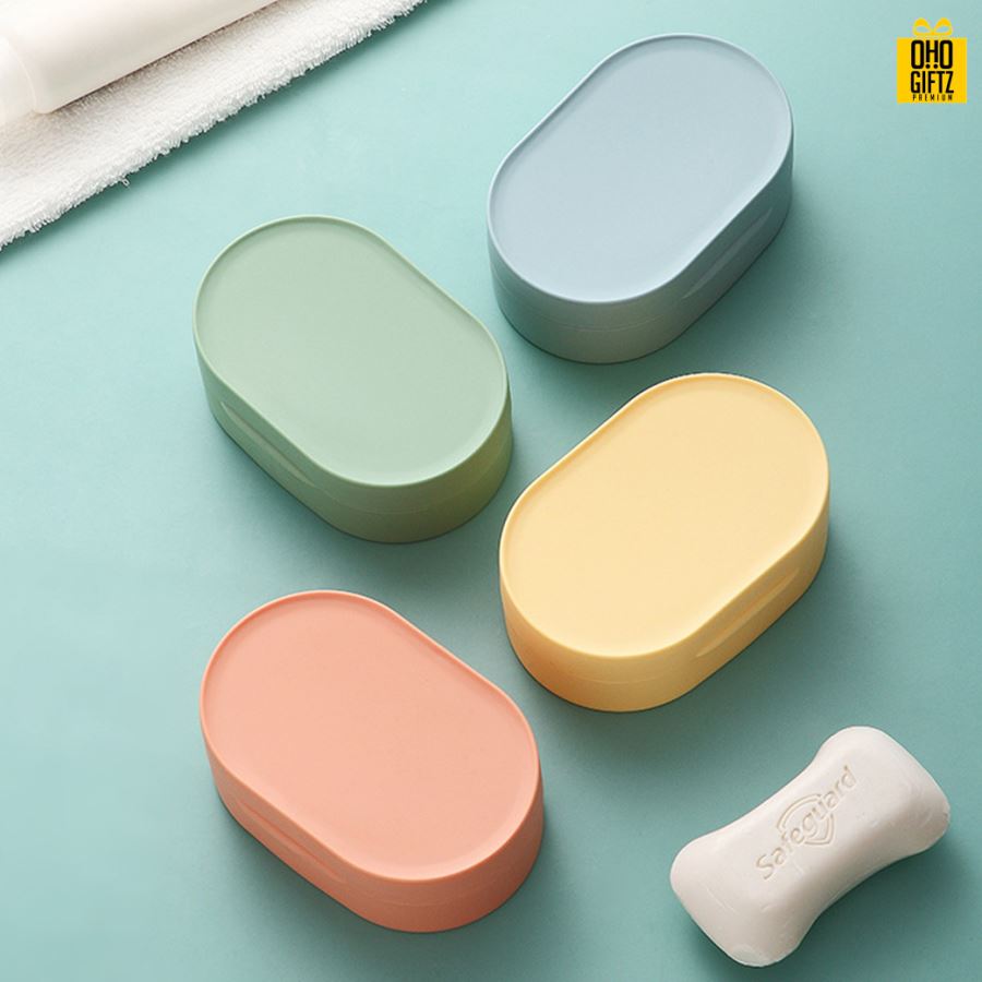 กล่องใส่สบู่พลาสติก สกรีนโลโก้ ทำเป็นของพรีเมี่ยมได้