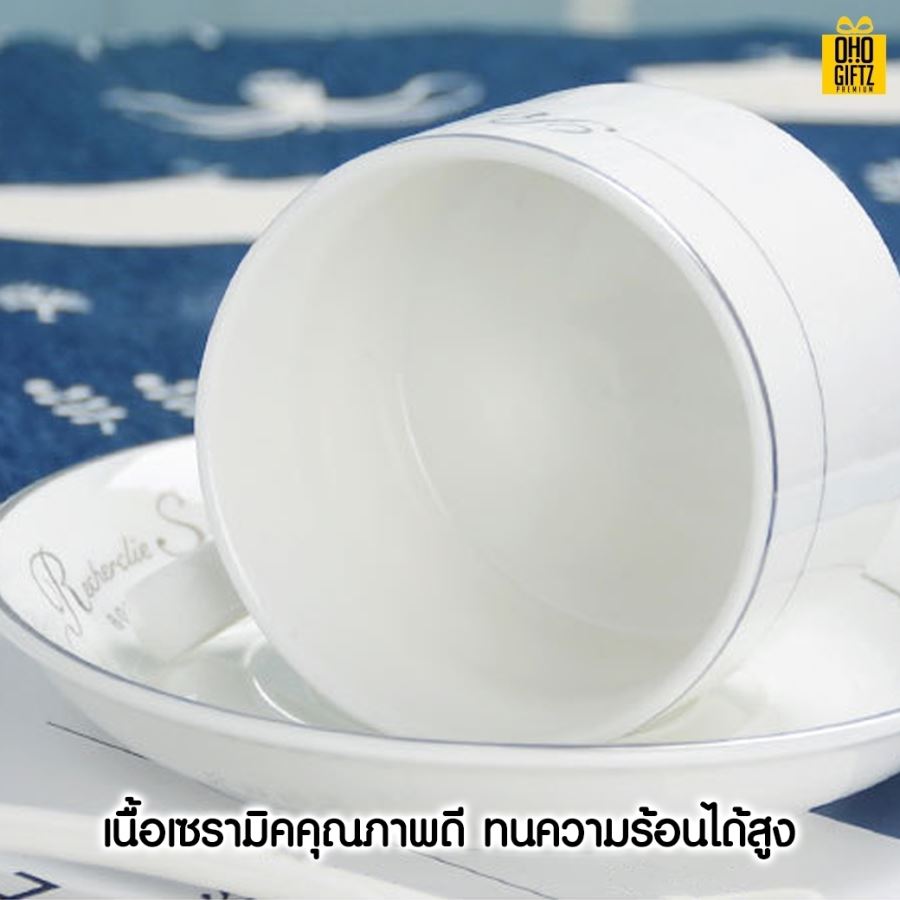 ถ้วยกาแฟเซรามิก สกรีนชื่อ สกรีนโลโก้ ทำเป็นของพรีเมี่ยมได้