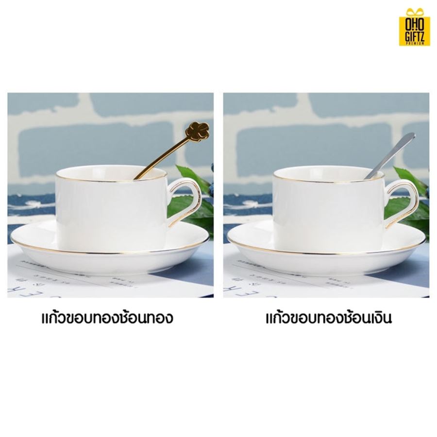 ถ้วยกาแฟเซรามิก สกรีนชื่อ สกรีนโลโก้ ทำเป็นของพรีเมี่ยมได้