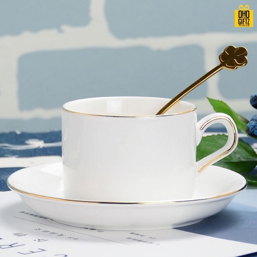 ถ้วยกาแฟเซรามิก สกรีนชื่อ สกรีนโลโก้ ทำเป็นของพรีเมี่ยมได้