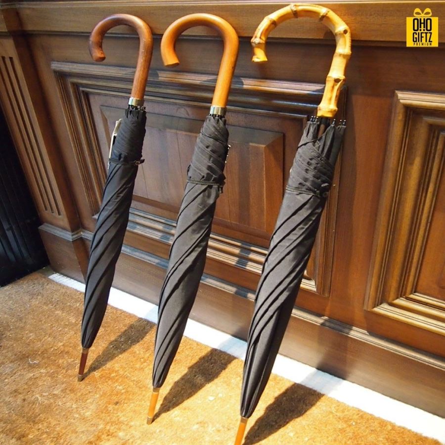 ร่มวินเทจ 8 ก้าน สกรีนโลโก้ ทำเป็นสินค้าพรีเมี่ยม ของชำร่วย