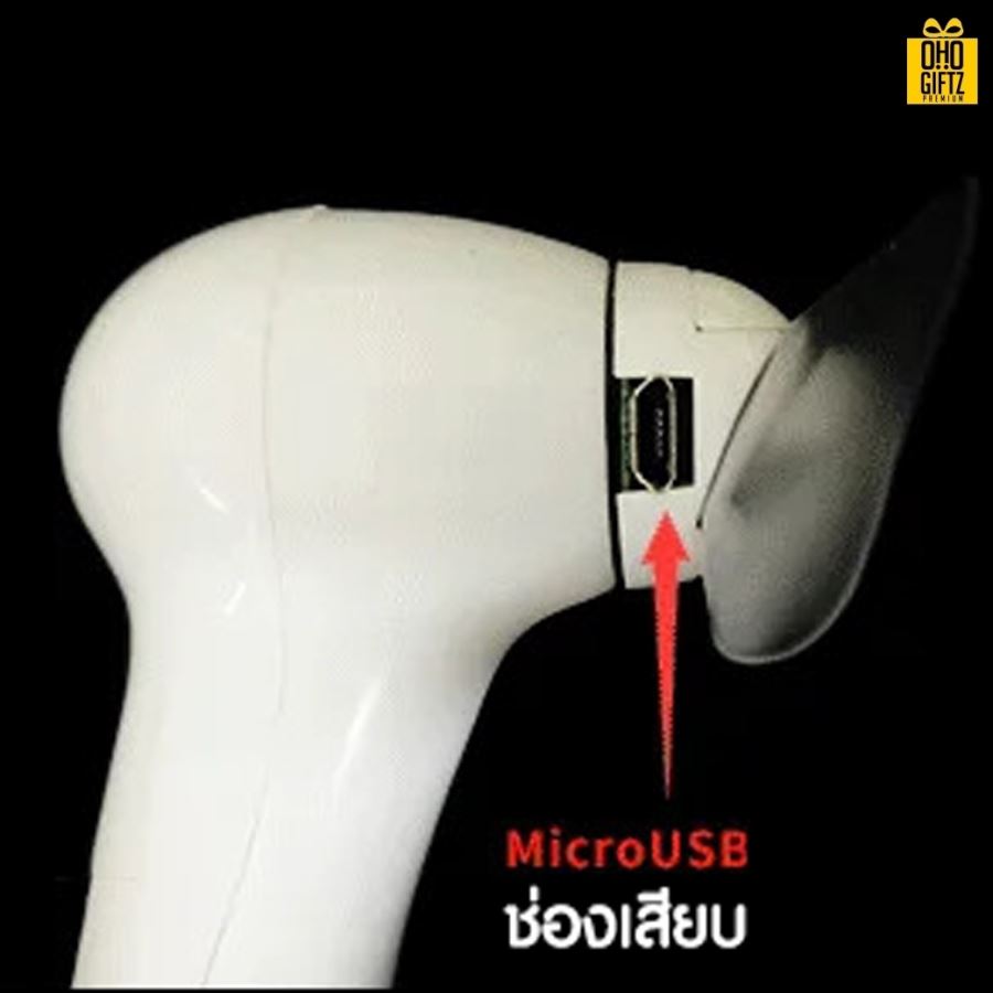 พัดลมมือถือข้อความไฟ LED สกรีนโลโก้ ทำเป็นของพรีเมี่ยม