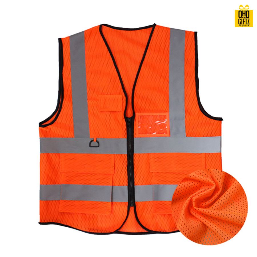 เสื้อกักสะท้อนแสง สกรีนโลโก้ ทำเป็นของพรีเมี่ยมได้