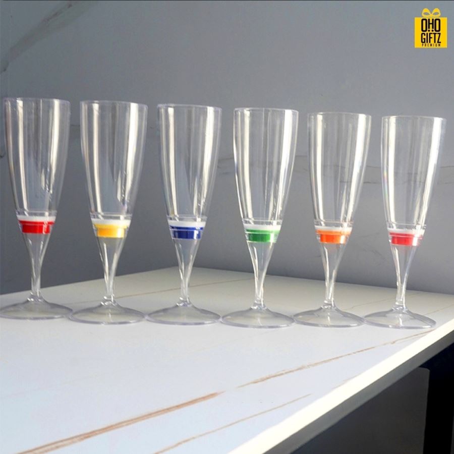 แก้วแชมเปญเรืองแสง LED  สกรีนโลโก้ สกรีนชื่อร้าน ทำเป็นของพรีเมี่ยมได้