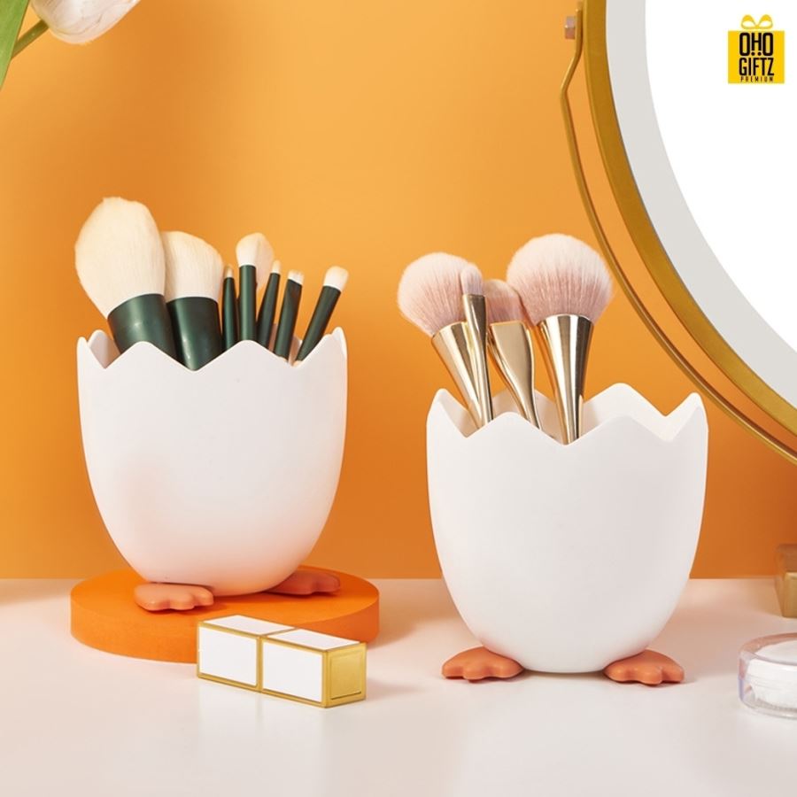 กล่องใส่ปากกาทรงเปลือกไข่ สกรีนโลโก้ ทำเป็นของพรีเมี่ยม ของชำร่วย