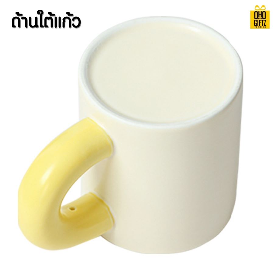 แก้วเซรามิกหูจับหนา สกรีนชื่อ สกรีนโลโก้ ทำเป็นของพรีเมี่ยมได้