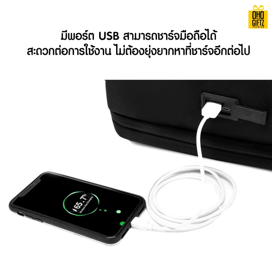 กระเป๋าเป้สะพายหลัง สกรีนโลโก้ ทำเป็นของพรีเมี่ยม