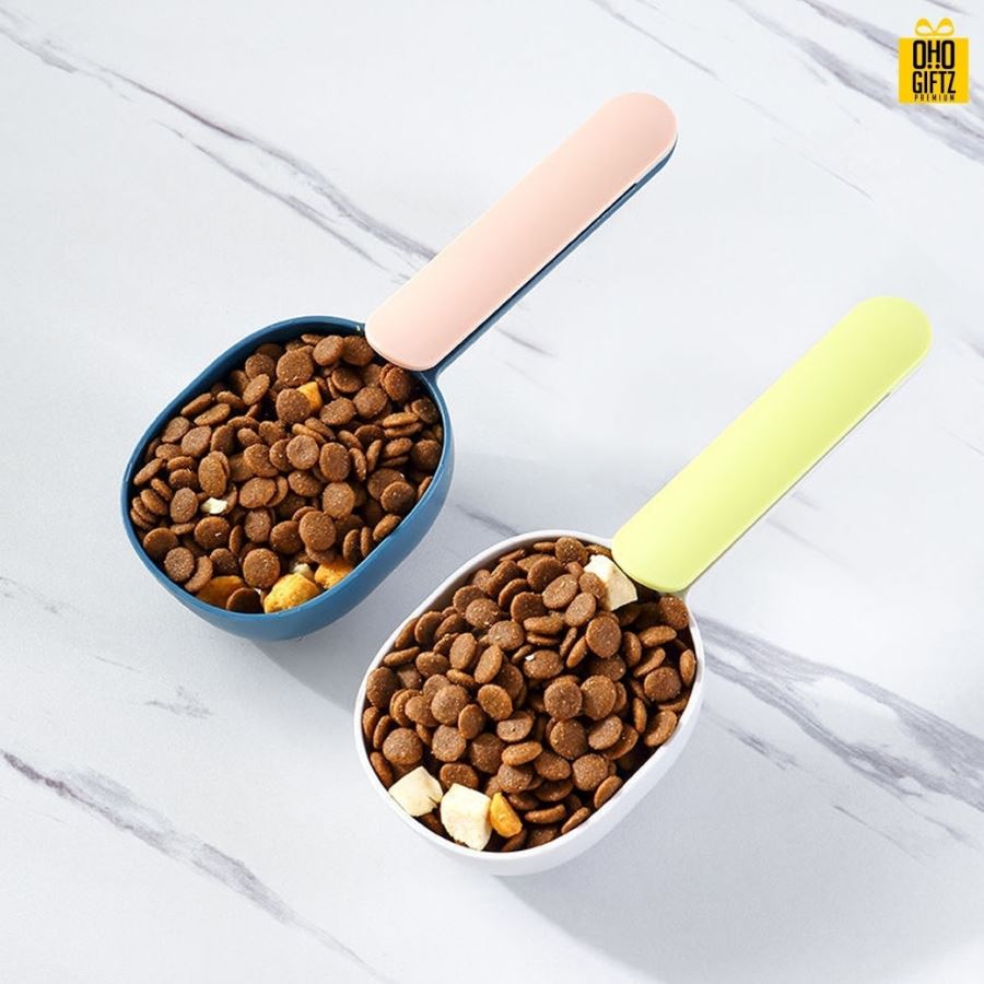 ช้อนตักอาหารสัตว์เลี้ยงพลาสติก สกรีนโลโก้ ทำเป็นของพรีเมี่ยม