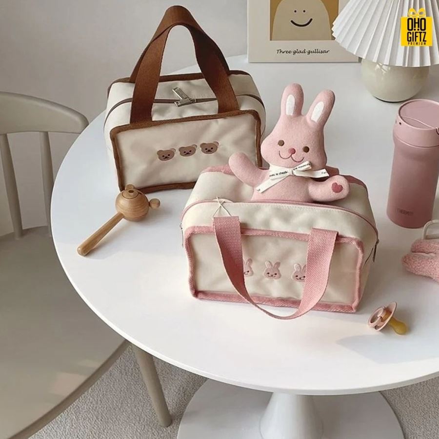 กระเป๋าเก็บกล่องอาหาร สกรีนโลโก้  ทำเป็นของพรีเมี่ยม