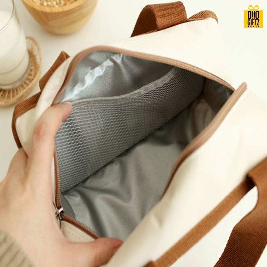 กระเป๋าเก็บกล่องอาหาร สกรีนโลโก้  ทำเป็นของพรีเมี่ยม