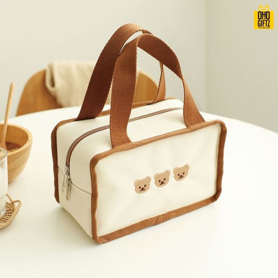 กระเป๋าเก็บกล่องอาหาร สกรีนโลโก้  ทำเป็นของพรีเมี่ยม