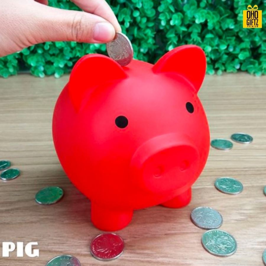 กระปุกออมสินหมู สกรีนโลโก้ ทำเป็นของพรีเมี่ยม ของชำร่วยได้