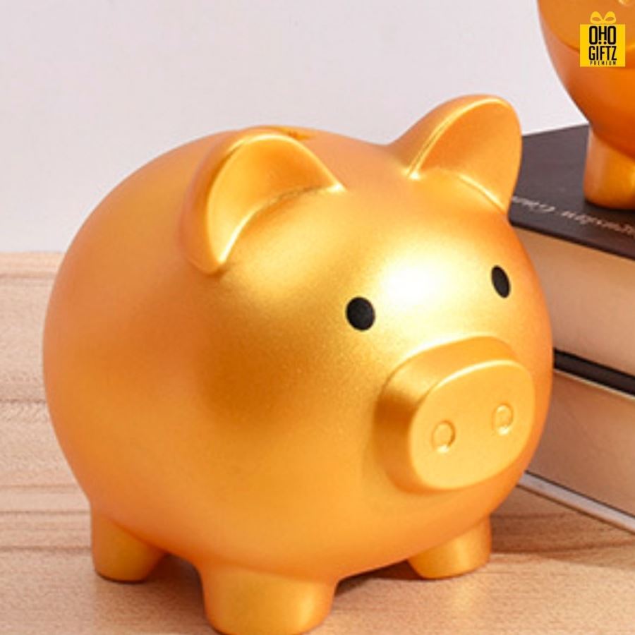 กระปุกออมสินหมู สกรีนโลโก้ ทำเป็นของพรีเมี่ยม ของชำร่วยได้