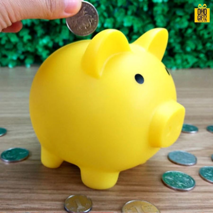 กระปุกออมสินหมู สกรีนโลโก้ ทำเป็นของพรีเมี่ยม ของชำร่วยได้