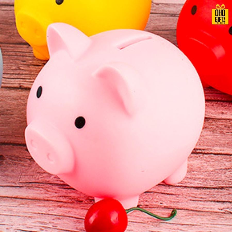 กระปุกออมสินหมู สกรีนโลโก้ ทำเป็นของพรีเมี่ยม ของชำร่วยได้