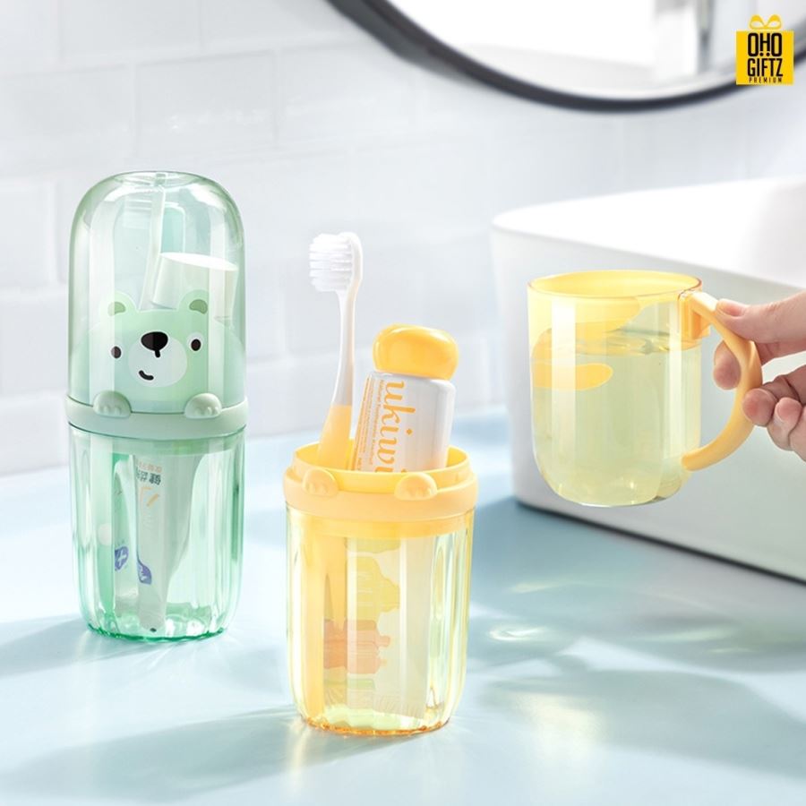 กระบอกเก็บแปรงสีฟัน สกรีนชื่อ สกรีนโลโก้  ทำเป็นของพรีเมี่ยมได้ 