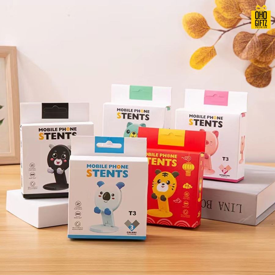 ที่วางโทรศัพท์หน้าสัตว์ สกรีนโลโก้  ทำเป็นของพรีเมี่ยมได้