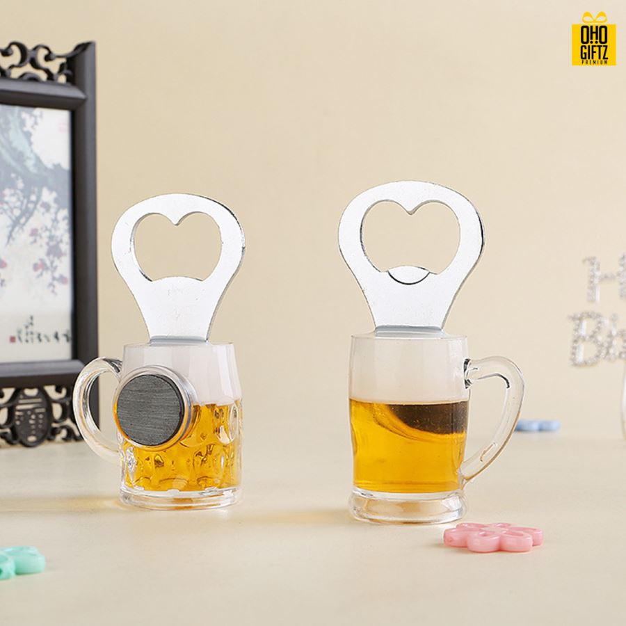 ที่เปิดขวดแก้วเบียร์แม่เหล็กติดตู้เย็น สกรีนโลโก้  ทำเป็นของพรีเมี่ยม