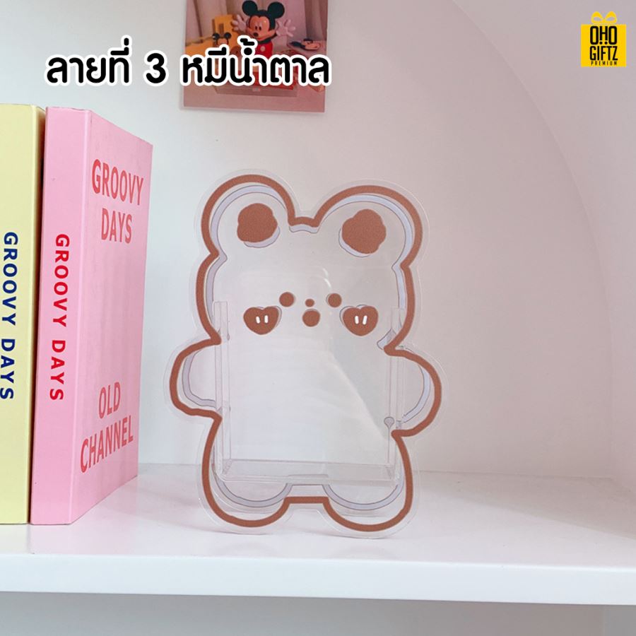 กล่องอะคริลิคลายการ์ตูน สกรีนโลโก้ ทำเป็นของพรีเมี่ยม ของชำร่วย