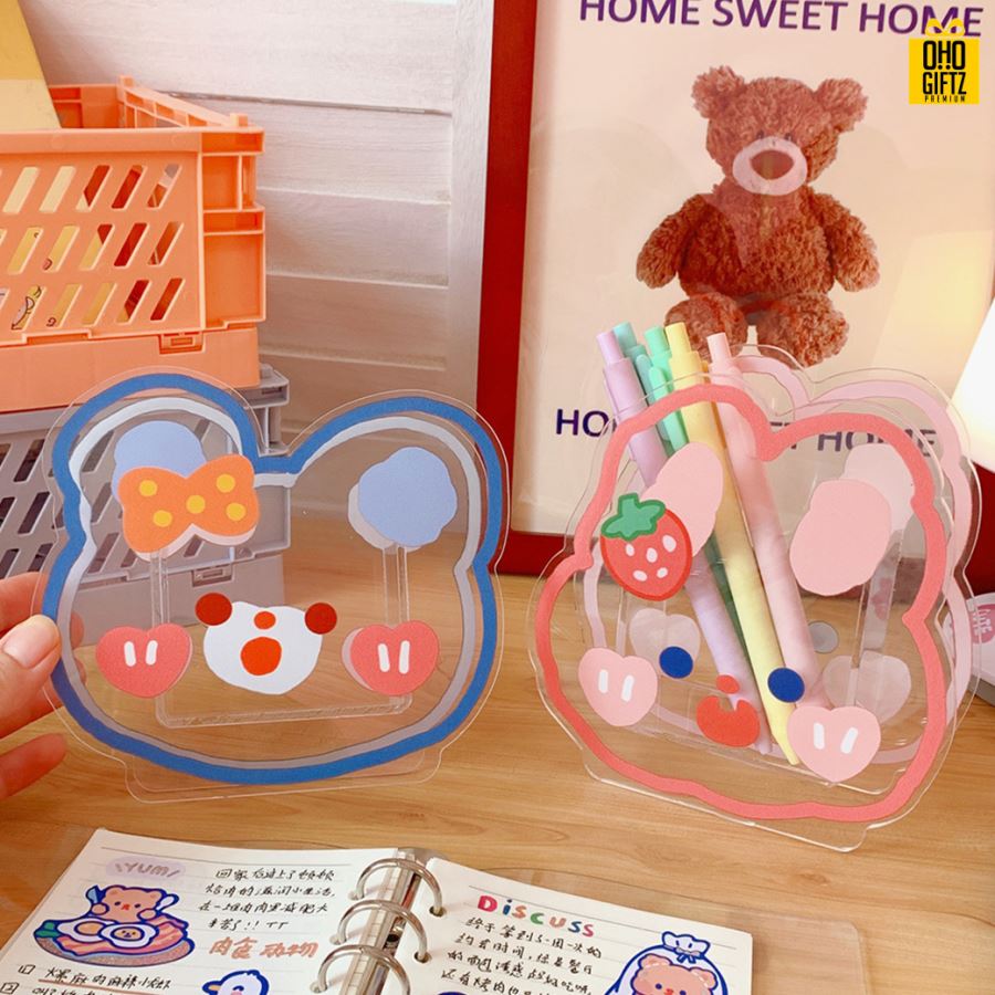 กล่องอะคริลิคลายการ์ตูน สกรีนโลโก้ ทำเป็นของพรีเมี่ยม ของชำร่วย