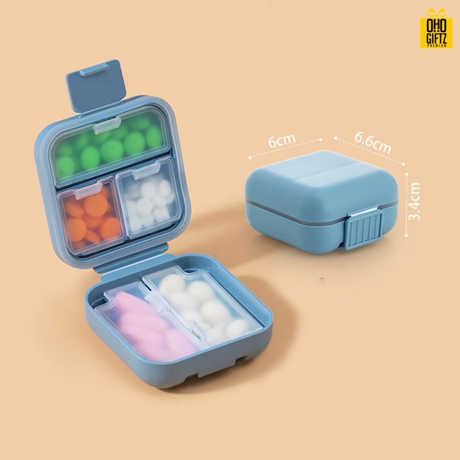 กล่องใส่ยาแบบพกพา สกรีนชื่อ สกรีนโลโก้ ทำเป็นของพรีเมี่ยมได้