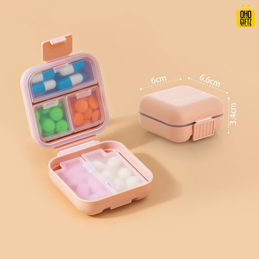 กล่องใส่ยาแบบพกพา สกรีนชื่อ สกรีนโลโก้ ทำเป็นของพรีเมี่ยมได้