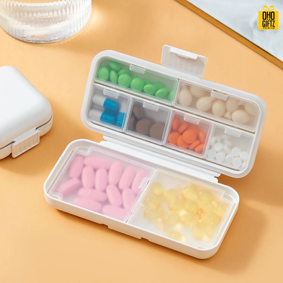 กล่องใส่ยาแบบพกพา สกรีนชื่อ สกรีนโลโก้ ทำเป็นของพรีเมี่ยมได้