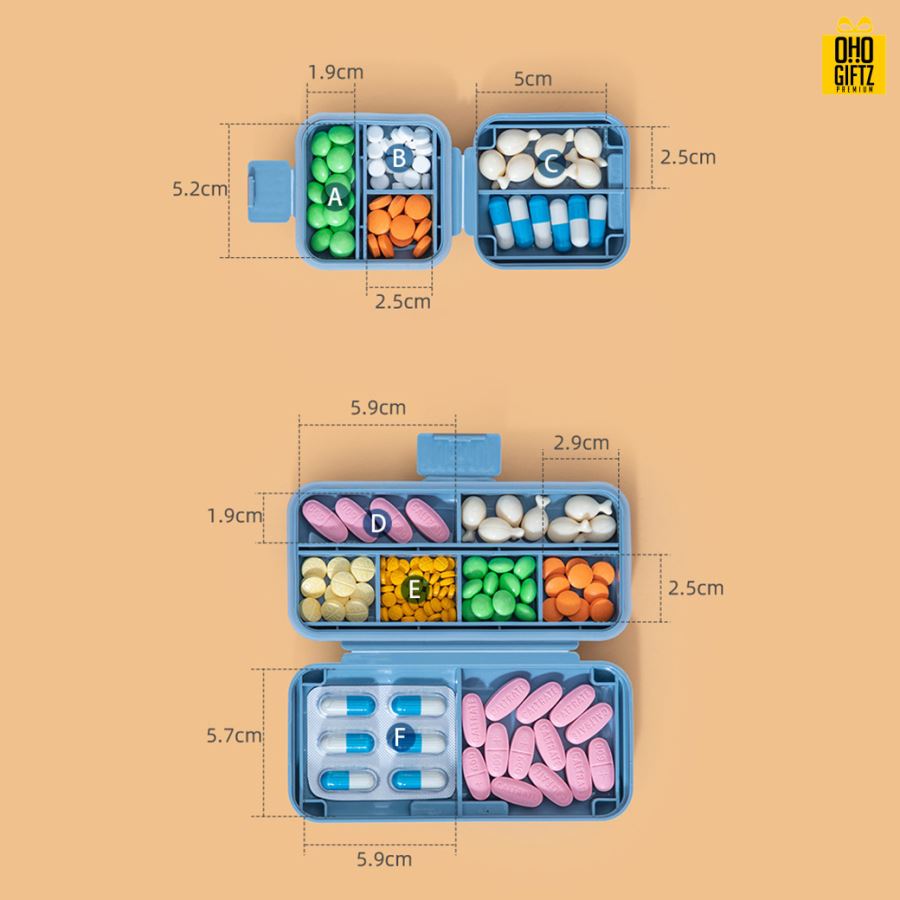 กล่องใส่ยาแบบพกพา สกรีนชื่อ สกรีนโลโก้ ทำเป็นของพรีเมี่ยมได้