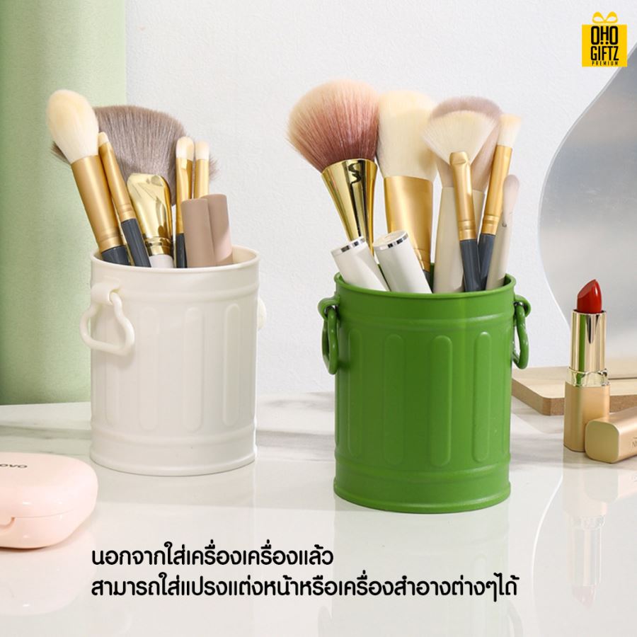 ถังพลาสติกใส่ปากกา สกรีนโลโก้ ทำเป็นของพรีเมี่ยม ของชำร่วย