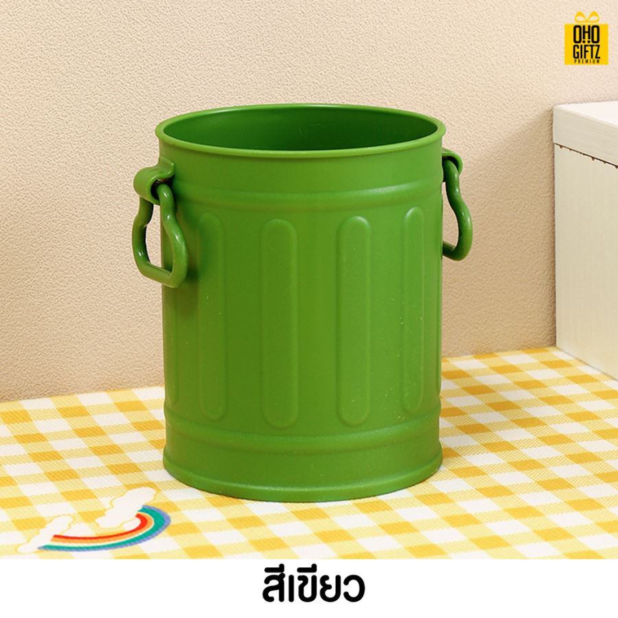 ถังพลาสติกใส่ปากกา สกรีนโลโก้ ทำเป็นของพรีเมี่ยม ของชำร่วย