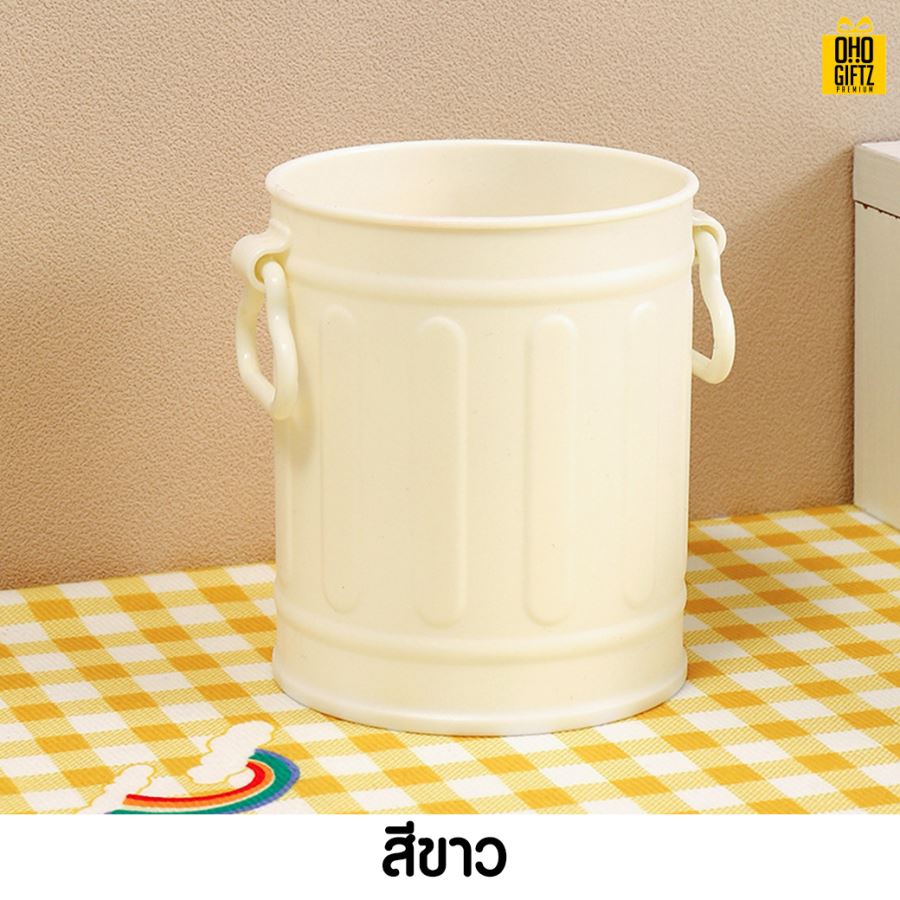 ถังพลาสติกใส่ปากกา สกรีนโลโก้ ทำเป็นของพรีเมี่ยม ของชำร่วย