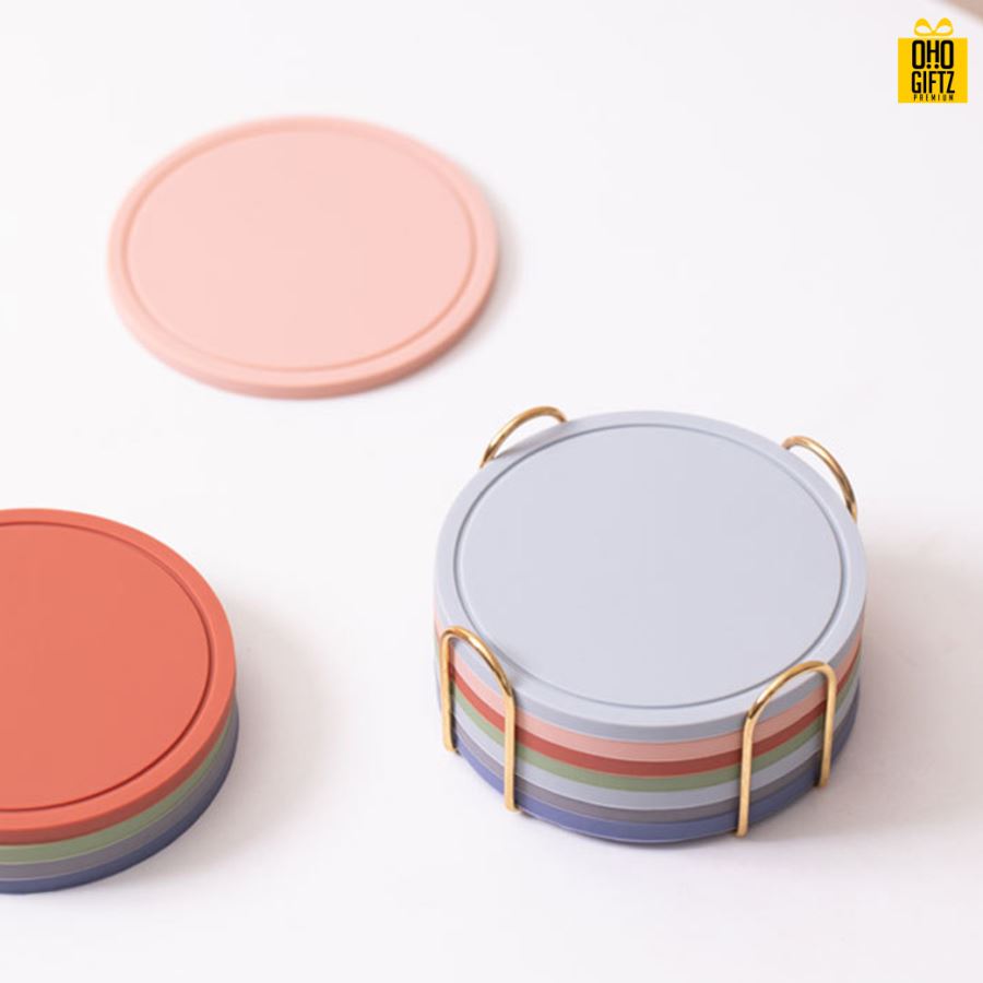 ที่รองแก้วยางซิลิโคน สกรีนชื่อ, โลโก้, พิมพ์ภาพได้