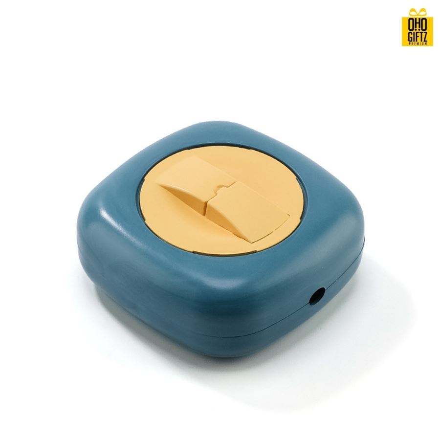 กล่องม้วนเก็บสายพร้อมที่วางมือถือ สกรีนชื่อ  สกรีนโลโก้ ทำเป็นของพรีเมี่ยมได้ 